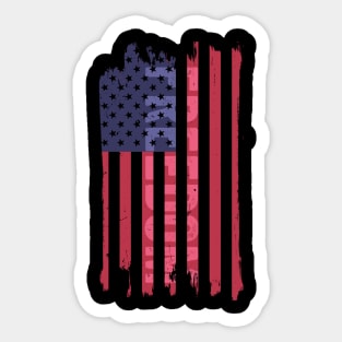 Cool Distressed U.S. Flag FREEDOM Design Sticker